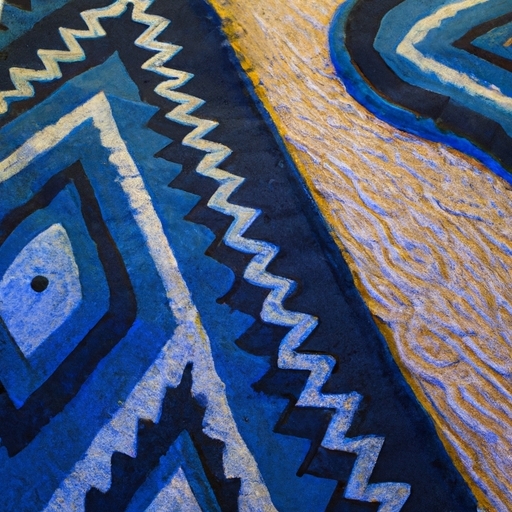 southwestern hearth blue rugs 